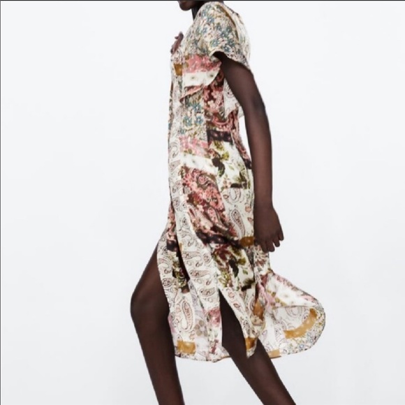 ZARA DENIM midi dress - Picture 4 of 16